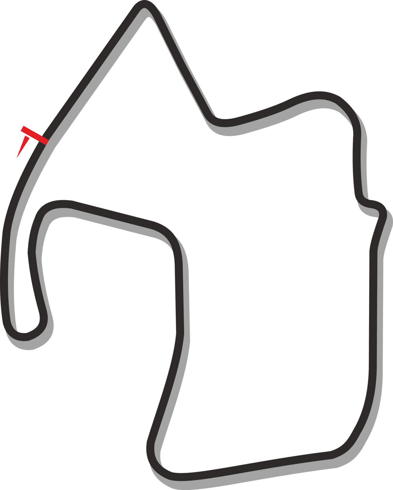 Mapa okruhu Raceway Laguna Seca