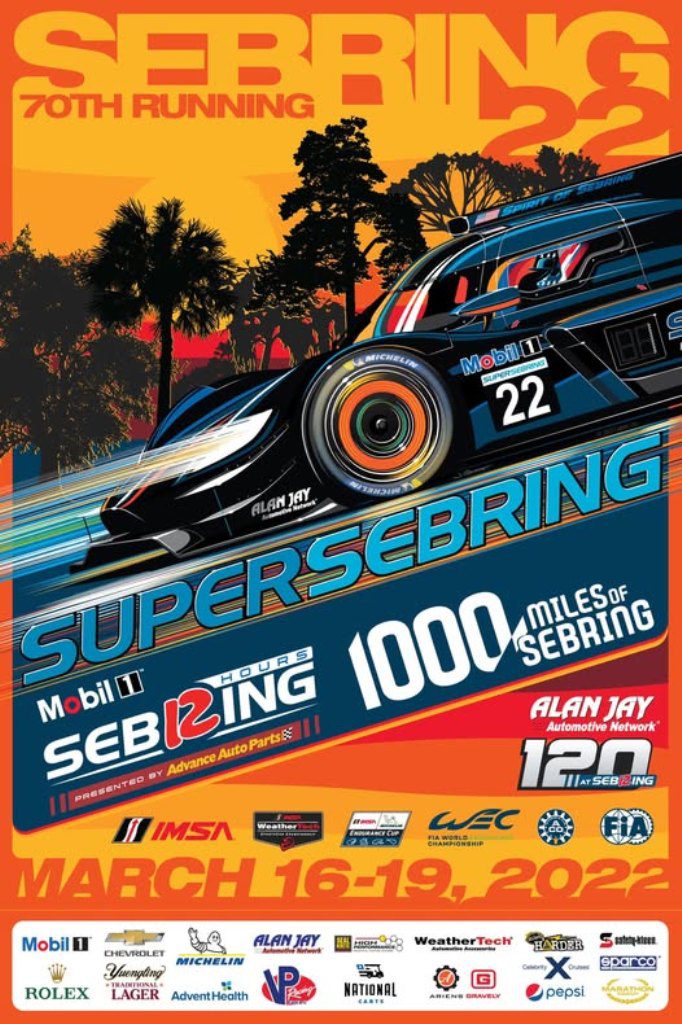 12h Sebring 2022 poster
