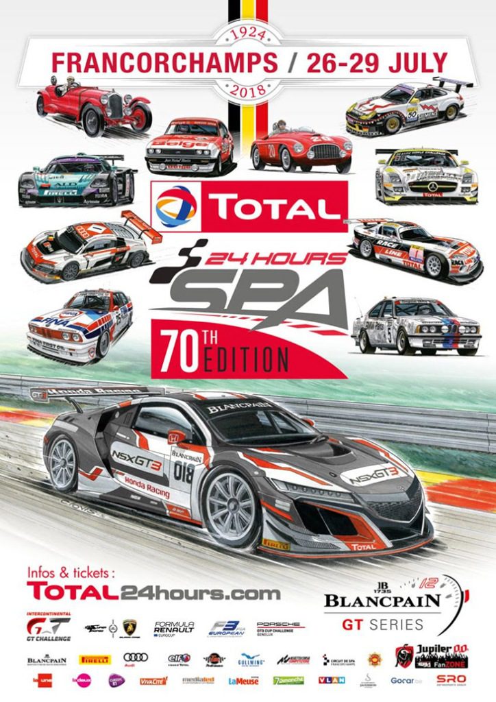 24h Spa 2018 poster